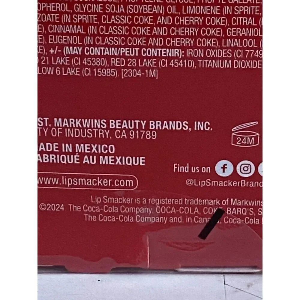 Lip Smackers pack coca